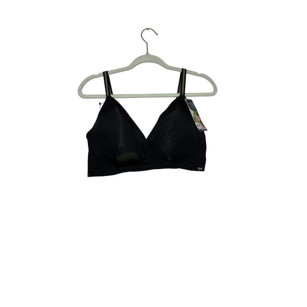 NWT Kindly Black Cross Over Hybrid Wireless Bra Size XXXL